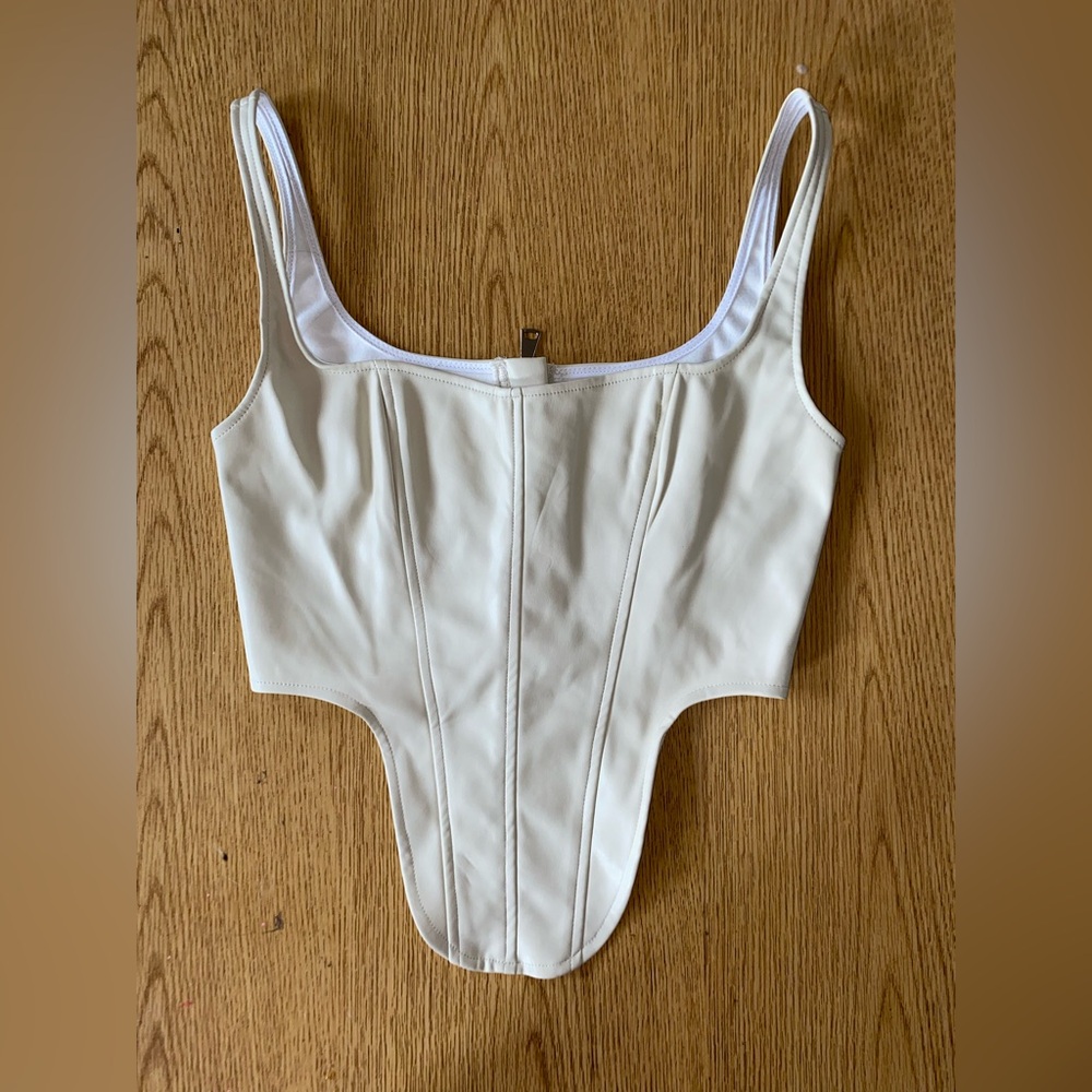PrettyLittleThing Off-White Sleeveless Top